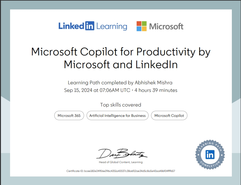 Certificate