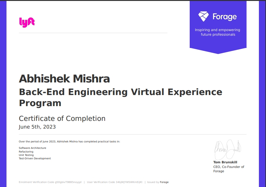 Certificate